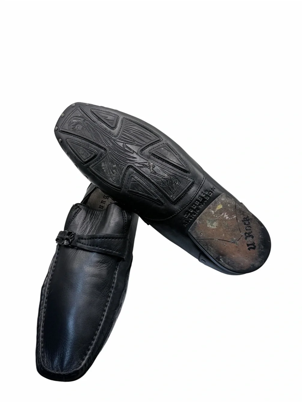 Mark Nason Lounge by Skechers Black Leather Slip-On Loafers Men’s Size 11